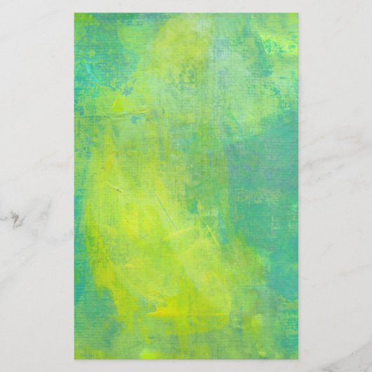 Papeterie Gras Bright Abstract Design en vert et jaune (Devant)
