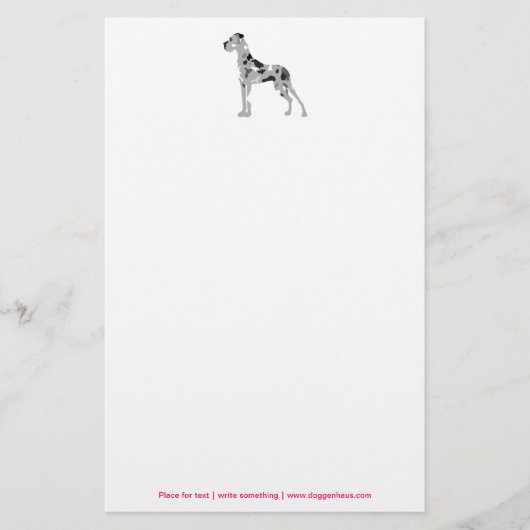 Papeterie Grautiger Doggensilhouette (Devant)