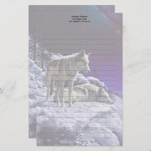 Papeterie Gray Wolves (Devant / Derrière)