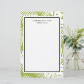 Papeterie Green Palm Feuille Rainforest Motif (Debout devant)