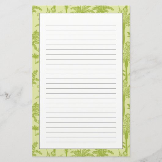Papeterie Green Palm Trees Pattern (Devant)