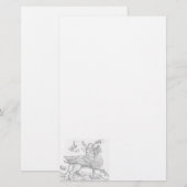 Papeterie Griffin / Papier gothique Griffin (Devant / Derrière)