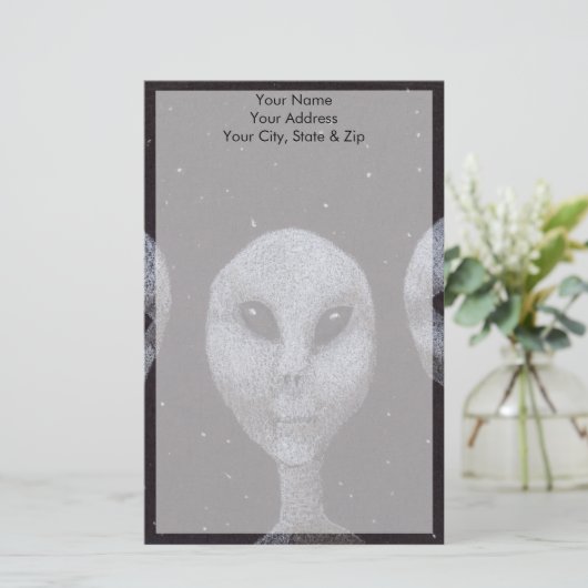 Papeterie Gris Alien (Debout devant)