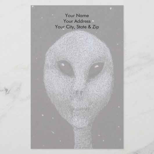 Papeterie Gris Alien (Devant)