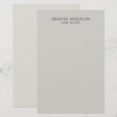 Papeterie Gris Clair Moderne Minimaliste Professionnel (Devant / Derrière)