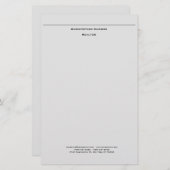 Papeterie Gris clair professionnel Simple clair (Devant / Derrière)