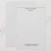 Papeterie Gris clair simple uni professionnel (Devant / Derrière)