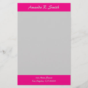 Papeterie Gris rose clair simple
