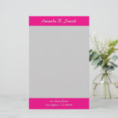 Papeterie Gris rose clair simple (Debout devant)