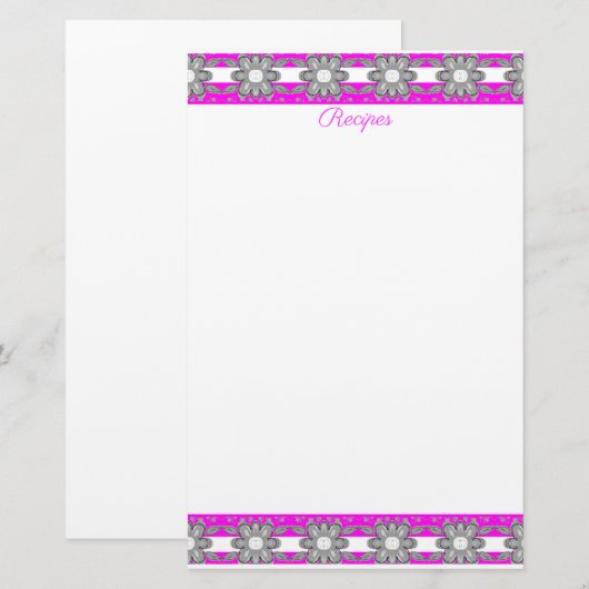 Papeterie Gris rose et blanc (Devant / Derrière)