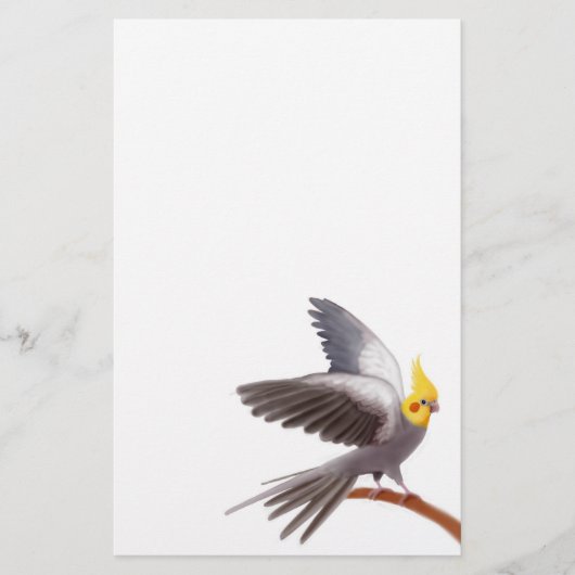 Papeterie grise de Cockatiel (Devant)