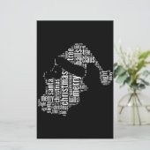 Papeterie Gros Noir Blanc Joyeux Noël Père Noël Typographie (Debout devant)