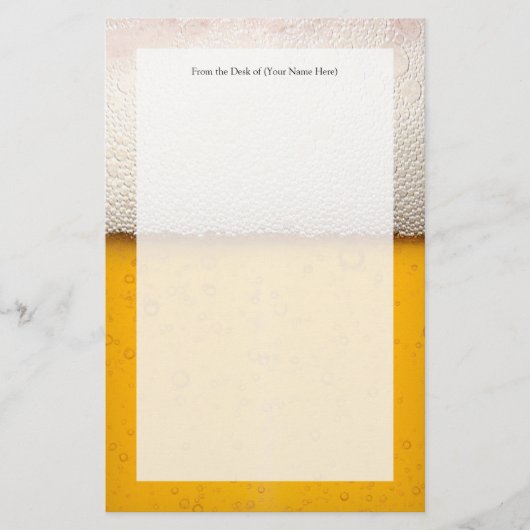 Papeterie Gros plan sur les bulles de bière (Devant)