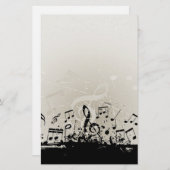 Papeterie grunge de conception de musique (Devant / Derrière)