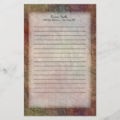 Papeterie Grunge en pierre jaune Brown personnalisé (Devant)