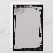 Papeterie Grunge Spider Web Fence Goth Stationery (Devant / Derrière)