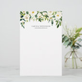 Papeterie Guirlande florale botanique d'hiver d'aquarelle (Debout devant)