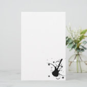 Papeterie Guitare Avec Notes Musicales (Debout devant)