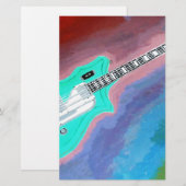 Papeterie Guitare verte (Devant / Derrière)