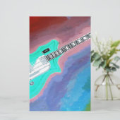 Papeterie Guitare verte (Debout devant)