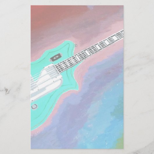 Papeterie Guitare verte (Devant)