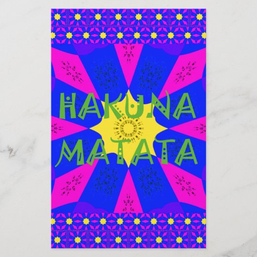 Papeterie Hakuna Matata Beautiful Amazing Design Colors (Devant)