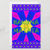 Papeterie Hakuna Matata Beautiful Amazing Design Colors (Devant / Derrière)