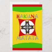 Papeterie Hakuna Matata Fun Rasta Couleurs : Vibrant et sans (Devant / Derrière)