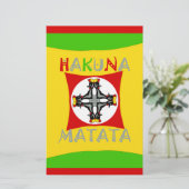 Papeterie Hakuna Matata Fun Rasta Couleurs : Vibrant et sans (Debout devant)