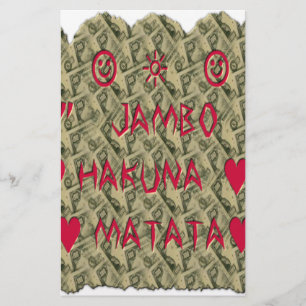Papeterie Hakuna Matata Talk Argent Art Design