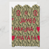 Papeterie Hakuna Matata Talk Argent Art Design (Devant / Derrière)