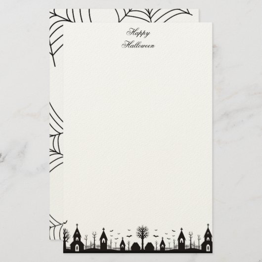 Papeterie Halloween (Devant / Derrière)