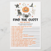 Papeterie Halloween Citrouille Trouver Le Baby shower Invité (Devant)