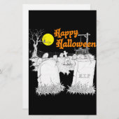 Papeterie halloween graveyard (Devant / Derrière)