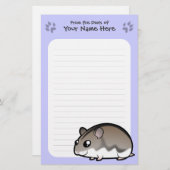 Papeterie Hamster nain de bande dessinée (Devant / Derrière)