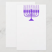 Papeterie Hanoukka Menorah (Devant / Derrière)
