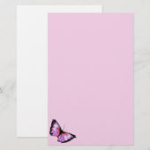 Papeterie "Harlequin" (papillon rose) (Devant / Derrière)