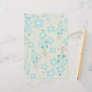 Papeterie Harmonie bleu et rose doux