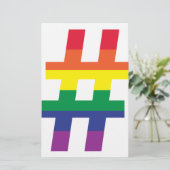Papeterie hashtag, drapeau arc en ciel (Debout devant)
