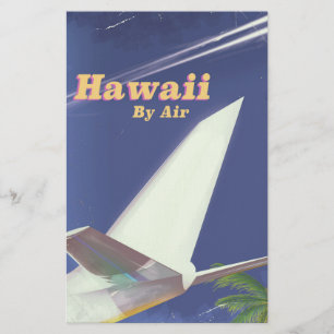 Papeterie Hawaii Vol Imprimé vacances vintage