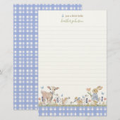 Papeterie Hearthlight Notes Printemps Doux Gingham de Prairi (Devant / Derrière)