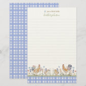Papeterie Hearthlight Notes Printemps Doux Gingham de Prairi (Devant / Derrière)