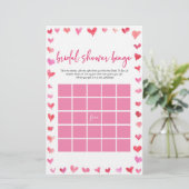 Papeterie Hearts Bridal Shower Bingo Bridal Shower Game  (Debout devant)