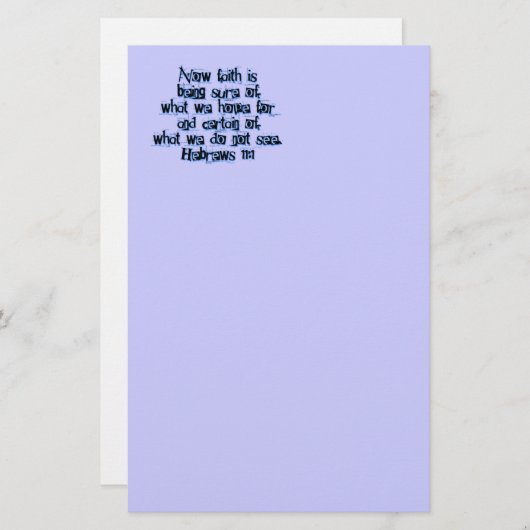 Papeterie Hébreux 11:1 (Devant / Derrière)