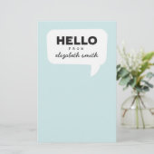 Papeterie Hello Stationery Turquoise (Debout devant)