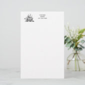 Papeterie Héraldique Vintage Nautique Clipper Ship Crest (Debout devant)