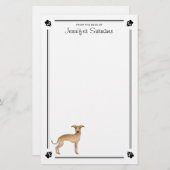 Papeterie Héritier Italien Fawn Avec Patrouilles Et Texte Pe (Devant / Derrière)