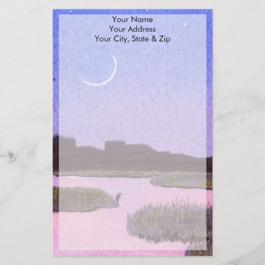 Papeterie Héron lunaire (Devant)