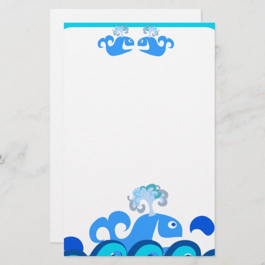 Papeterie heureuse de baleine ! (Devant / Derrière)