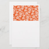 Papeterie Hibiscus d'Hawaï orange (Devant / Derrière)